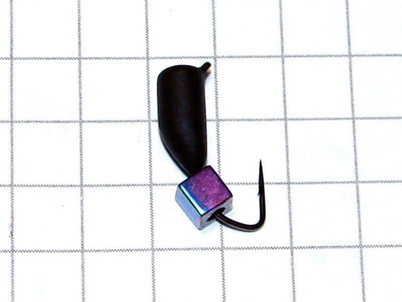 картинка D3,2 (0,85 гр) Мормышка УЛОВКА «гвоздик» с кубиком 4 мм (хамелеон) от магазина "Без насадки"