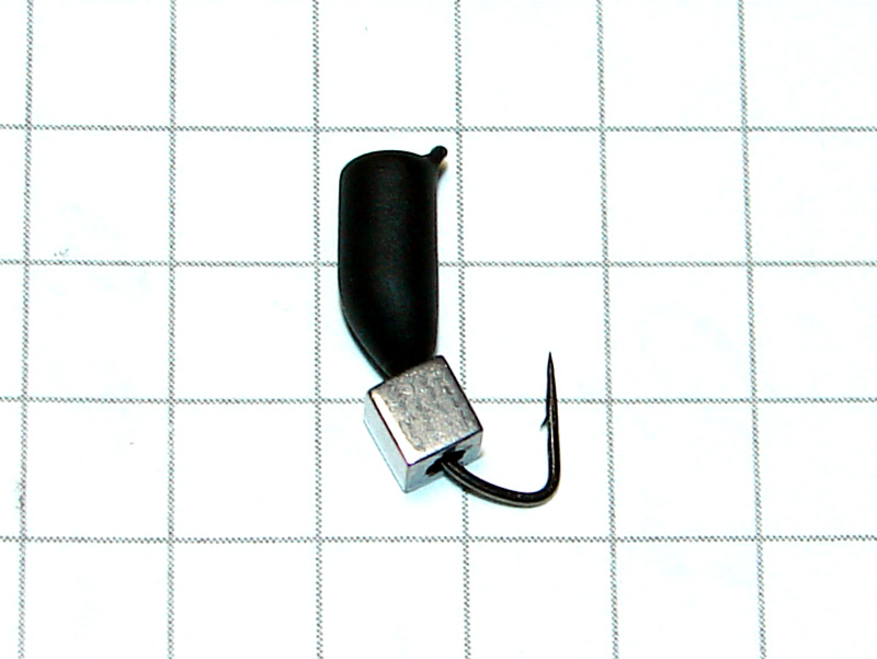 картинка D3,2 (0,85 гр) Мормышка УЛОВКА «гвоздик» с кубиком 4 мм (серебряный) от магазина "Без насадки"