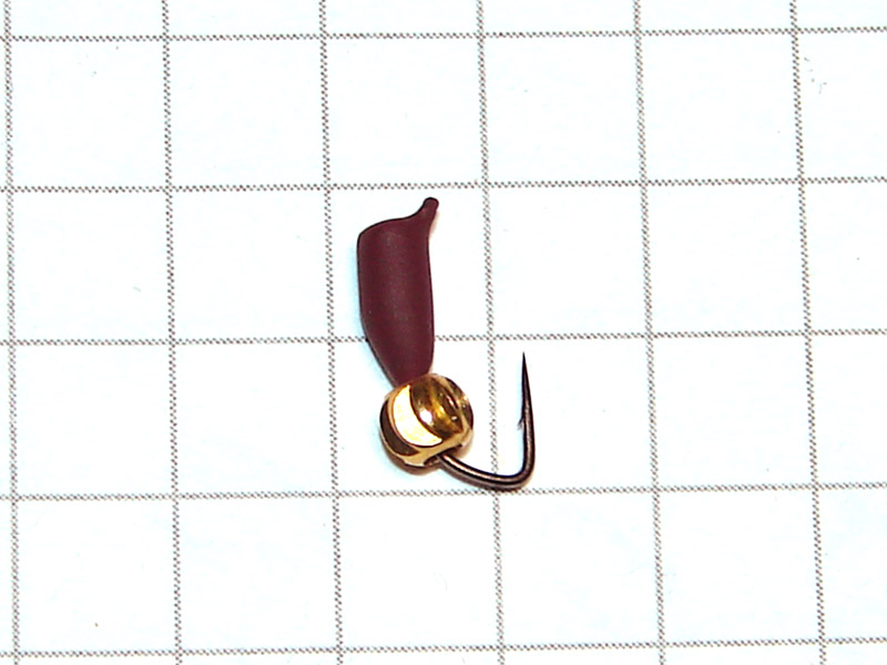 картинка D2,4 (0,30 гр) Мормышка УЛОВКА латунная бусина «ЗЕФИР», красный кирпич (золото) от магазина "Без насадки"