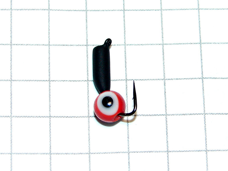 картинка D2,4 (0,40 гр) Мормышка УЛОВКА «окунёвый глаз» 4 мм (красный) от магазина "Без насадки"