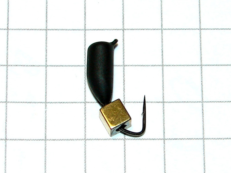 картинка D3,2 (0,85 гр) Мормышка УЛОВКА «гвоздик» с кубиком 4 мм (золотой) от магазина "Без насадки"
