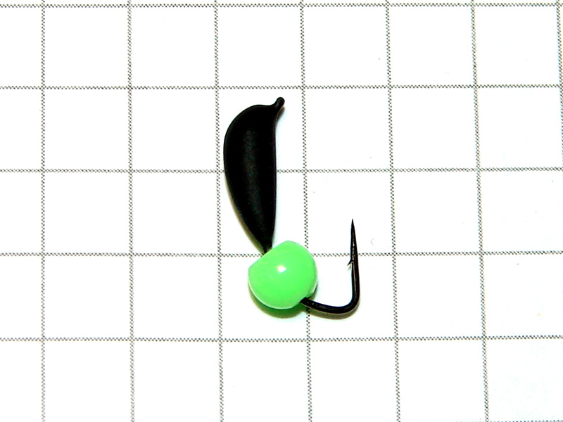картинка Мормышка вольфрамовая «УРАЛКА» неоновая бусина (зелёный) 0,60 гр, Уловка от магазина "Без насадки"