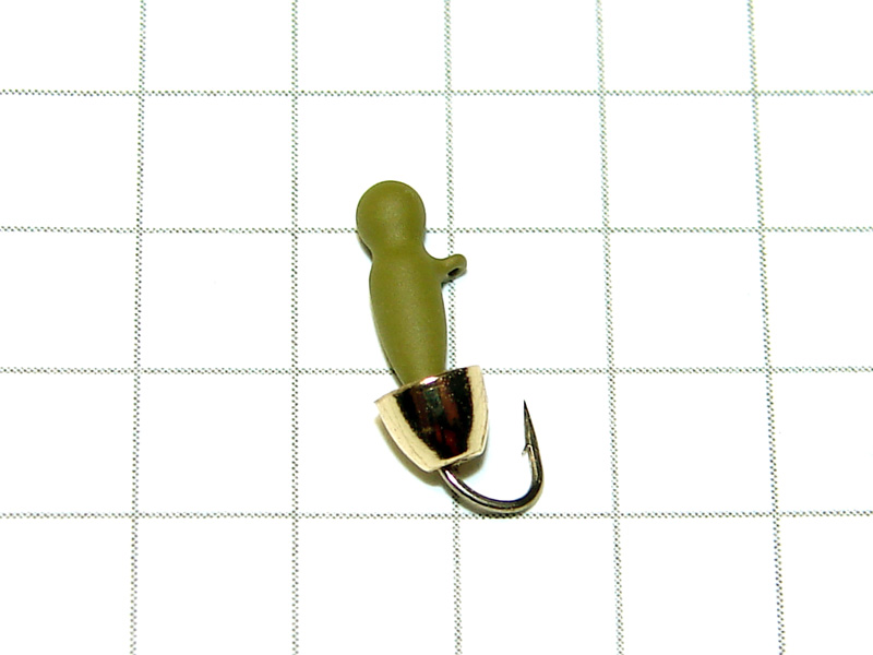 картинка D2 (0,35 гр) Мормышка вольфрамовая «ВЕСНЯНКА» колокольчик, оливковый (золото), Уловка от магазина "Без насадки"
