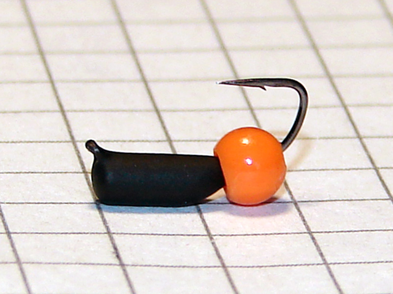 картинка D2,8 (0,50 гр) Мормышка УЛОВКА «неоновый шарик» 3,8 мм (морковный флуоресцентный) от магазина "Без насадки"
