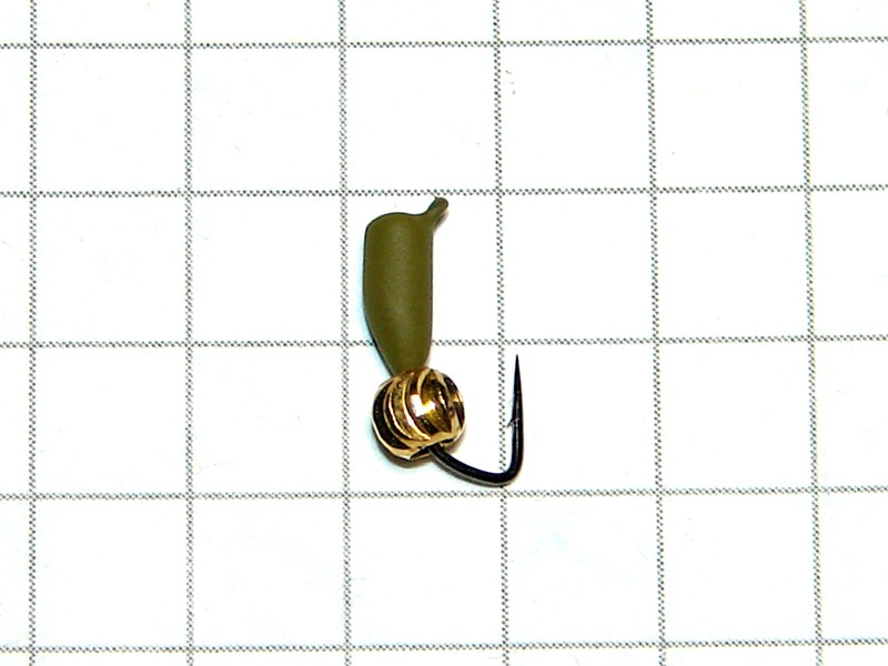 картинка D2,4 (0,30 гр) Мормышка УЛОВКА латунная бусина «ЗЕФИР», оливковый (золото) от магазина "Без насадки"