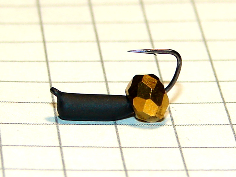 картинка D2,4 (0,40 гр) Мормышка УЛОВКА вольфрам «гвоздик» с гранёной бусиной (золотой) от магазина "Без насадки"