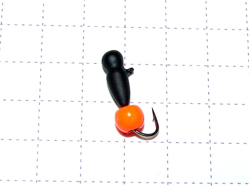 картинка D2,5 (0,50 гр) Мормышка вольфрамовая «ВЕСНЯНКА» латунь оранжевый флуо, Уловка от магазина "Без насадки"