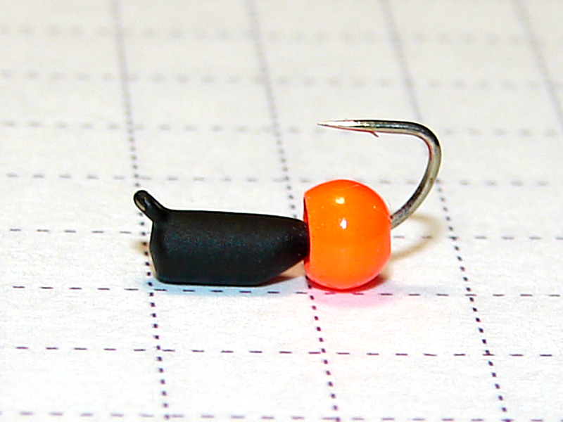 картинка D2,4 (0,45 гр) Мормышка УЛОВКА «вольфрамовый шарик» 3,3 мм (оранжевый флуо) от магазина "Без насадки"