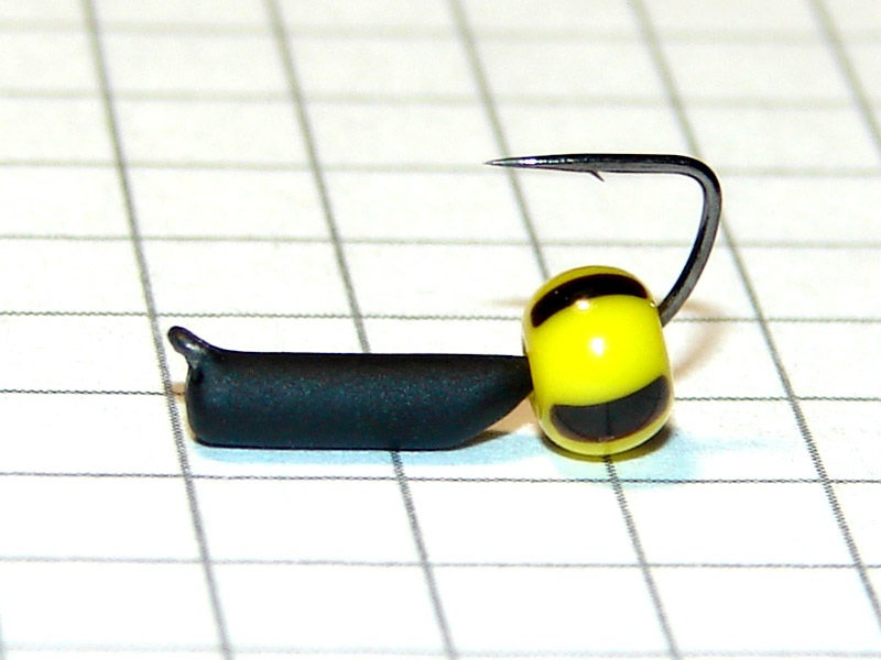 картинка D2,4 (0,50 гр) Мормышка УЛОВКА "арбуз" 4 мм (толстая полоска) от магазина "Без насадки"