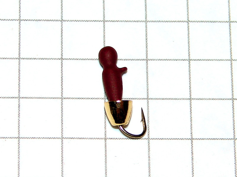 картинка D2 (0,35 гр) Мормышка вольфрамовая «ВЕСНЯНКА» колокольчик, красный кирпич (золото), Уловка от магазина "Без насадки"