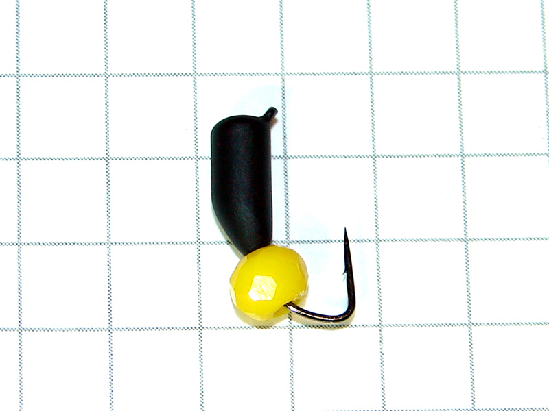 картинка D3,2 (0,95 гр) Мормышка вольфрамовая «гвоздик» с гранёной бусиной (желтый), Уловка от магазина "Без насадки"