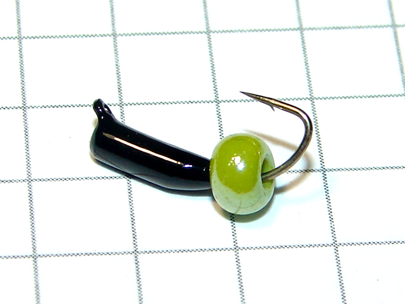 картинка D2,4 (0,40 гр) Мормышка УЛОВКА «оливка перламутр» 4 мм от магазина "Без насадки"