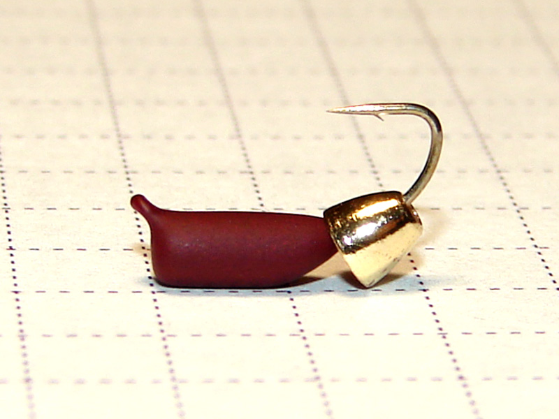 картинка D2,8 (0,55 гр) Мормышка УЛОВКА "гвоздик" латунный "колокольчик" 3 мм (красный кирпич) от магазина "Без насадки"