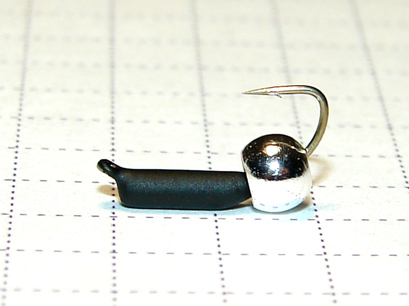 картинка D2 (0,40 гр) Мормышка УЛОВКА "гвоздик" с латунным шариком (серебряный) 3,8 мм от магазина "Без насадки"